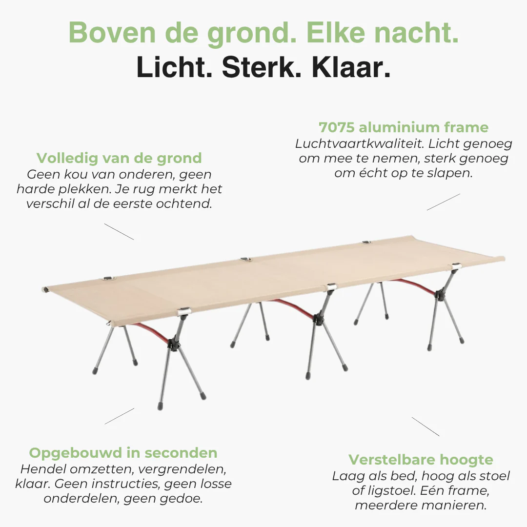 Ultralicht Opvouwbaar Campingbed - Draagbaar Buitenbed - Afbeelding 3