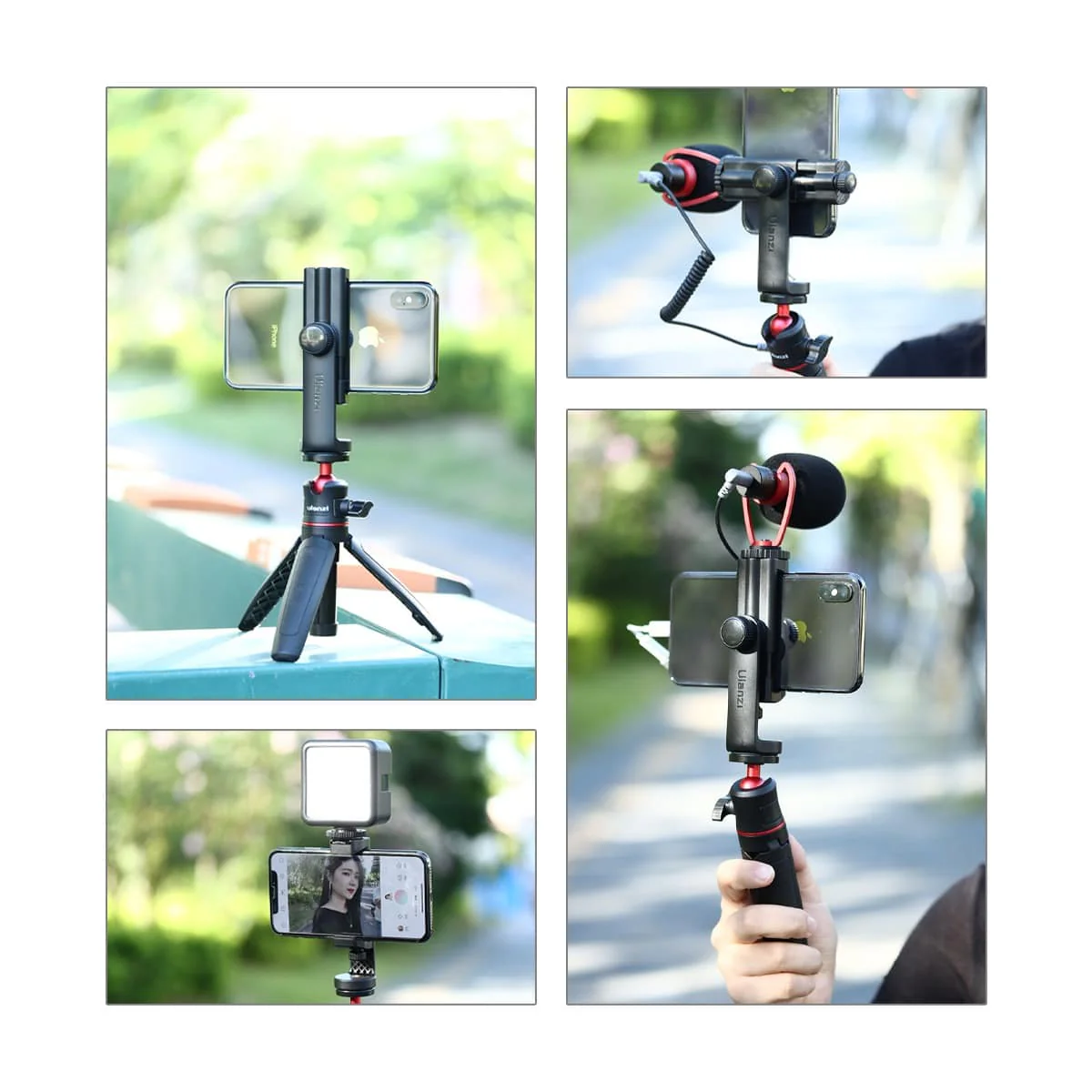 Ulanzi ST-17 360º Draaibare Telefoonhouder voor statief met Cold Shoe Mount - Afbeelding 3