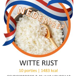 Rijst 10 porties, 25 jaar houdbaar gevriesdroogd noodrantsoen