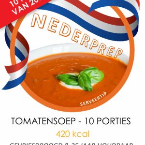 Instant tomatensoep, 10 porties | gevriesdroogd 25 jaar houdbaar noodrantsoen | NEDERPREP