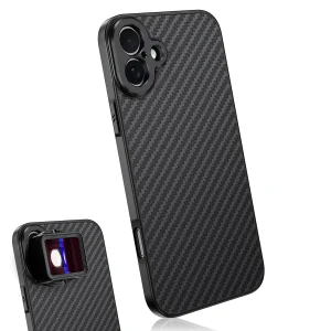 MOJOGEAR 17mm lens case voor iPhone 16 Plus - Carbon