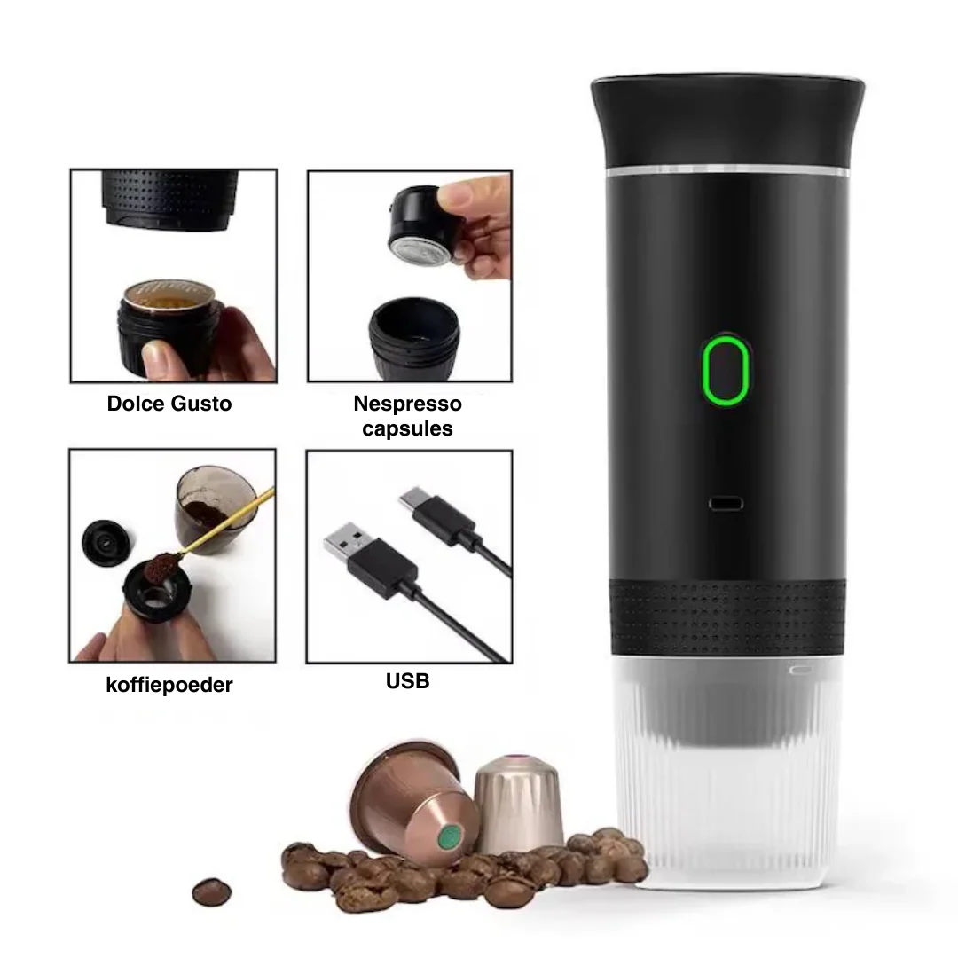 Draagbare Koffiemachine – Altijd Hete Koffie – USB oplaadbaar - Afbeelding 6
