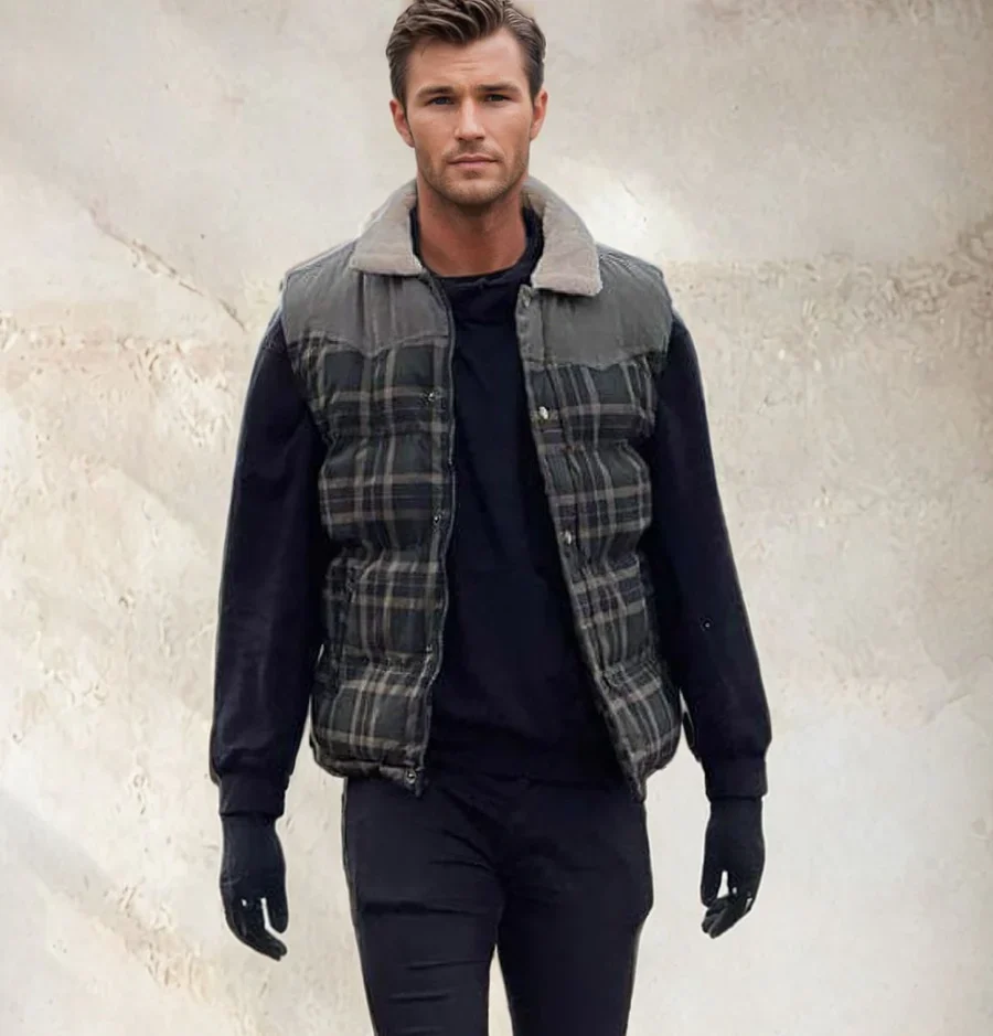 Outdoor Geruite Bodywarmer - Gevoerd - Afbeelding 6