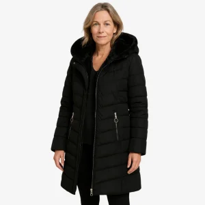 Dames Winterjas – Lange Warme Parka – met Bontvoering