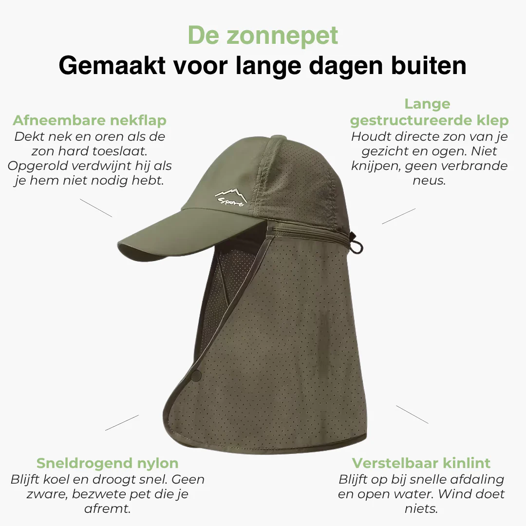 Visserspet met Nekflap - UV Zonbescherming - Sneldrogend - Afbeelding 3