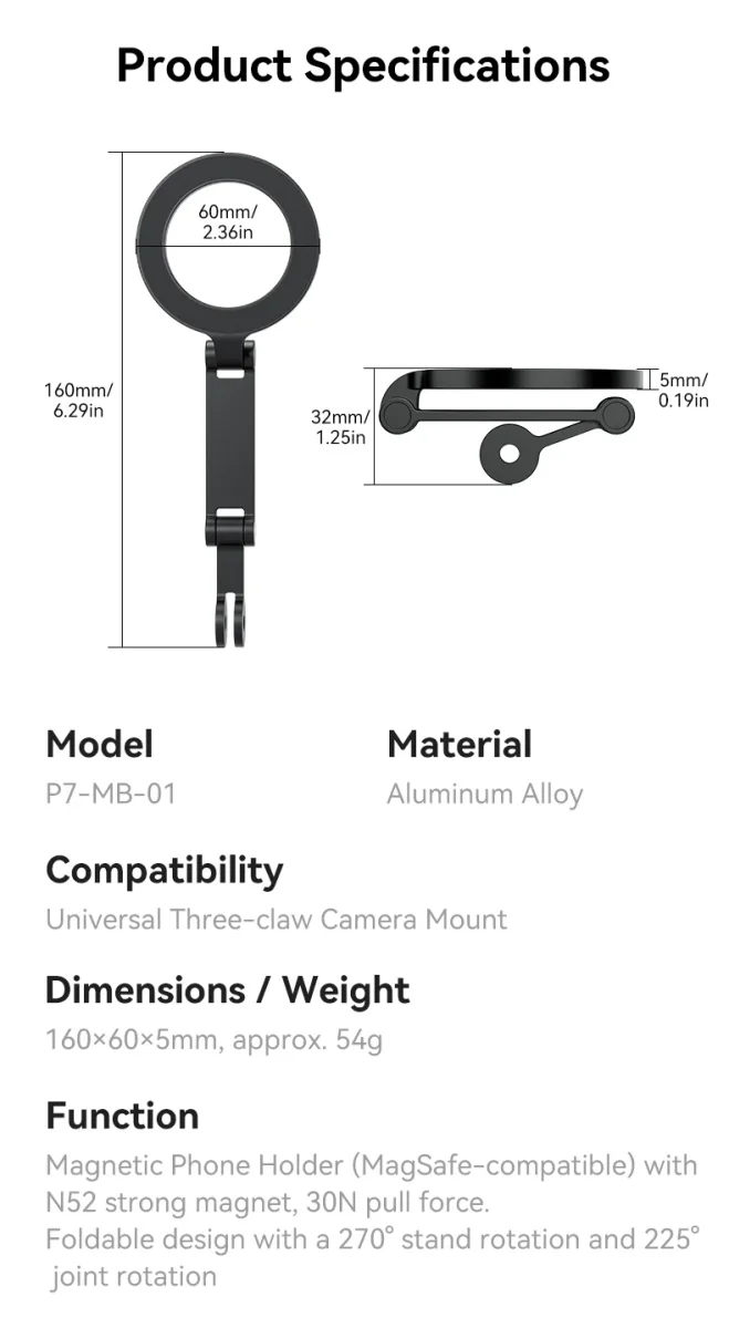 Telesin Smartphone MagSafe adapter voor GoPro-mount - Afbeelding 5