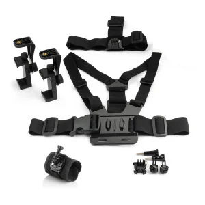 MOJOGEAR A03 Hoofd-, Borst- & Polsband Kit - voor GoPro & smartphone