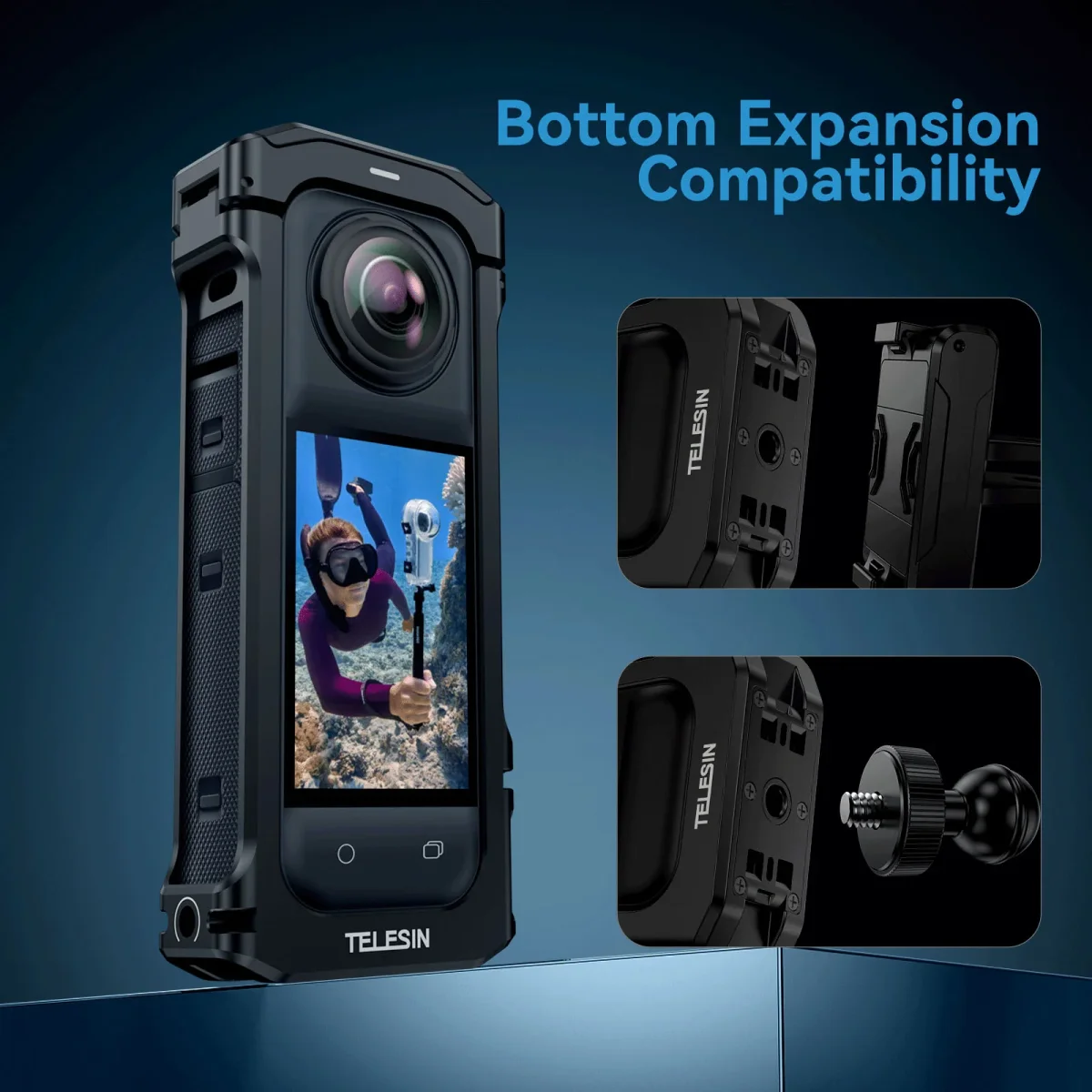 Telesin Metalen cage voor Insta360 X4 - Afbeelding 5