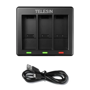 Telesin Triple Batterij Oplader voor GoPro 9, GoPro 10, GoPro 11 & GoPro 12