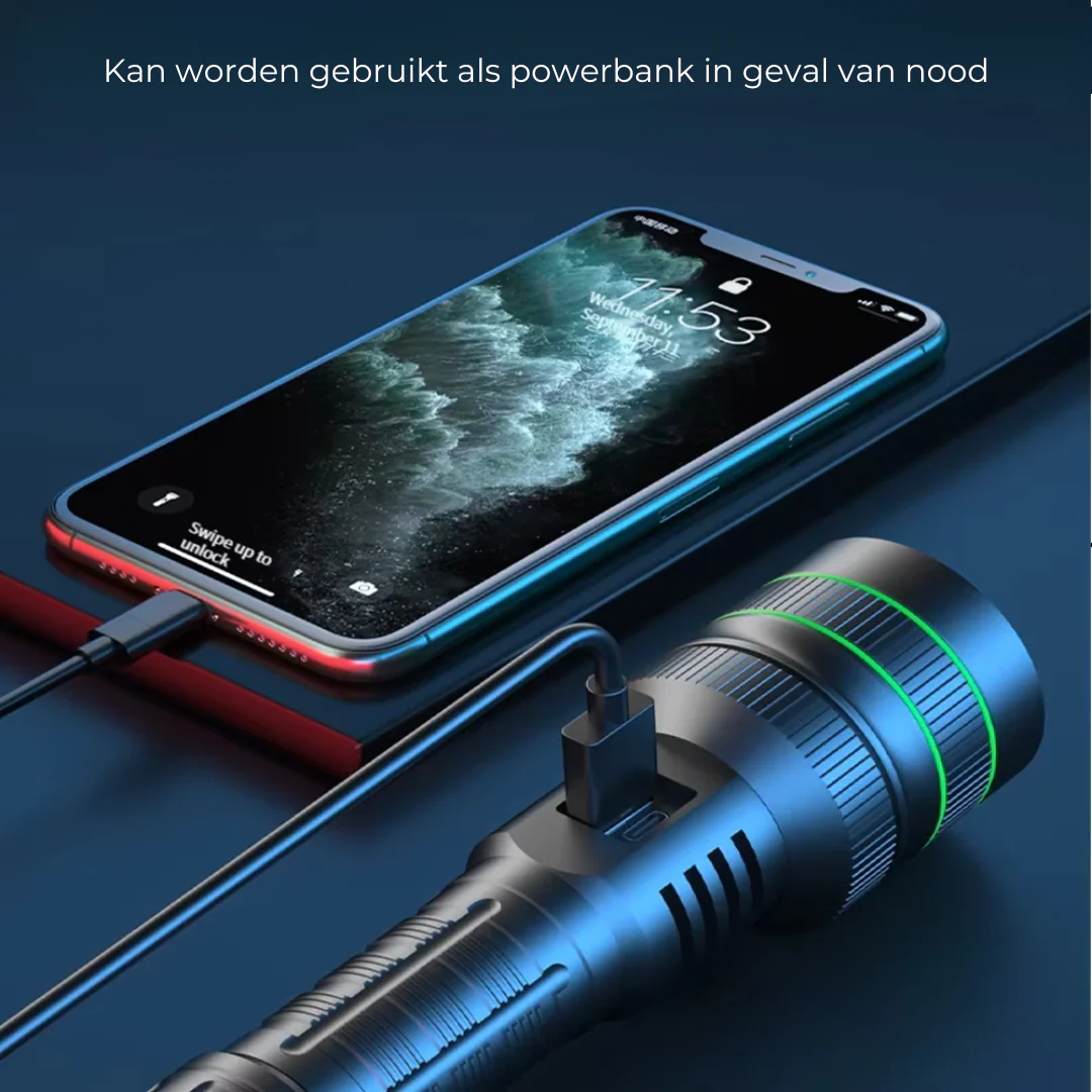 LED Zaklamp - Zoombaar 3 KM - Extreem Helder - Afbeelding 5