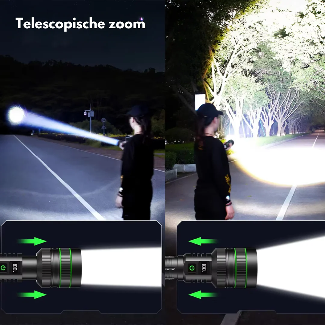 LED Zaklamp - Zoombaar 3 KM - Extreem Helder - Afbeelding 6