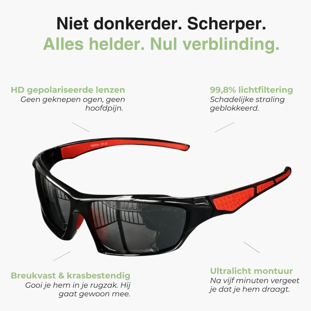 Gepolariseerde Sportbril UV400 - HD Lenzen Ultralicht - Afbeelding 3
