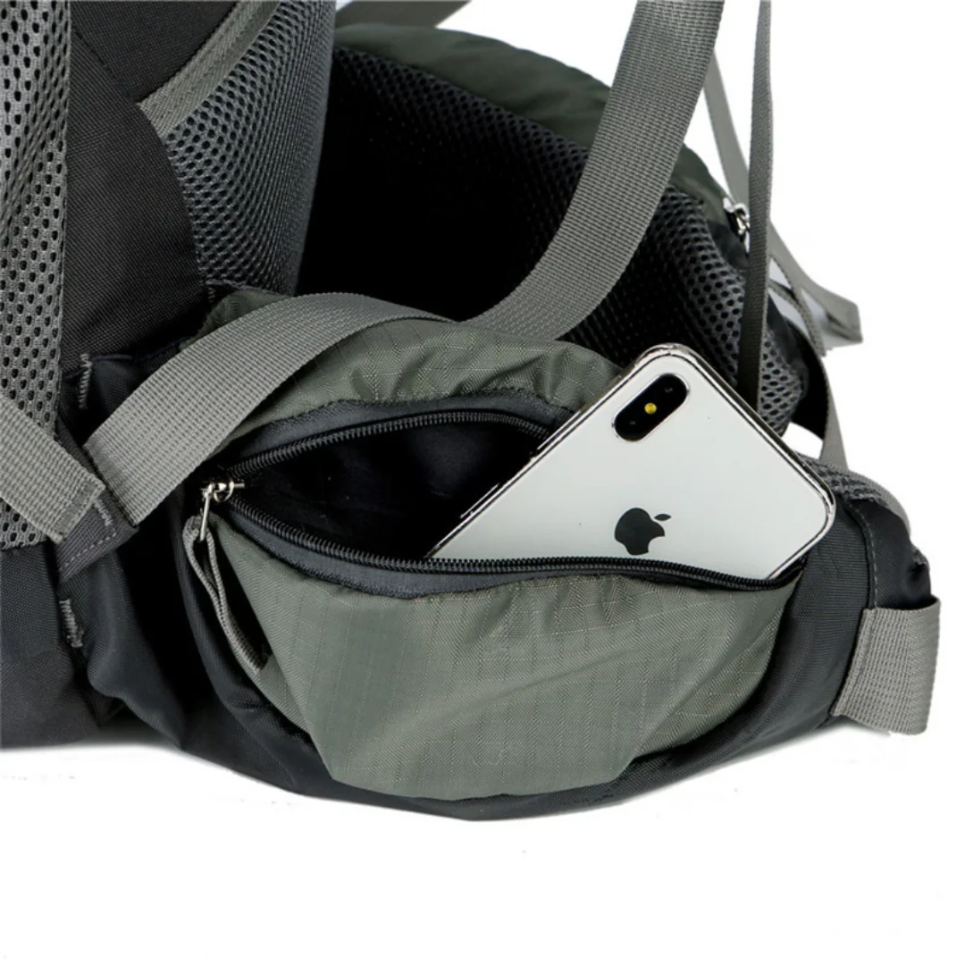 Thiago – 75L waterdichte trekkingrugzak voor heren met regenhoes - Afbeelding 6