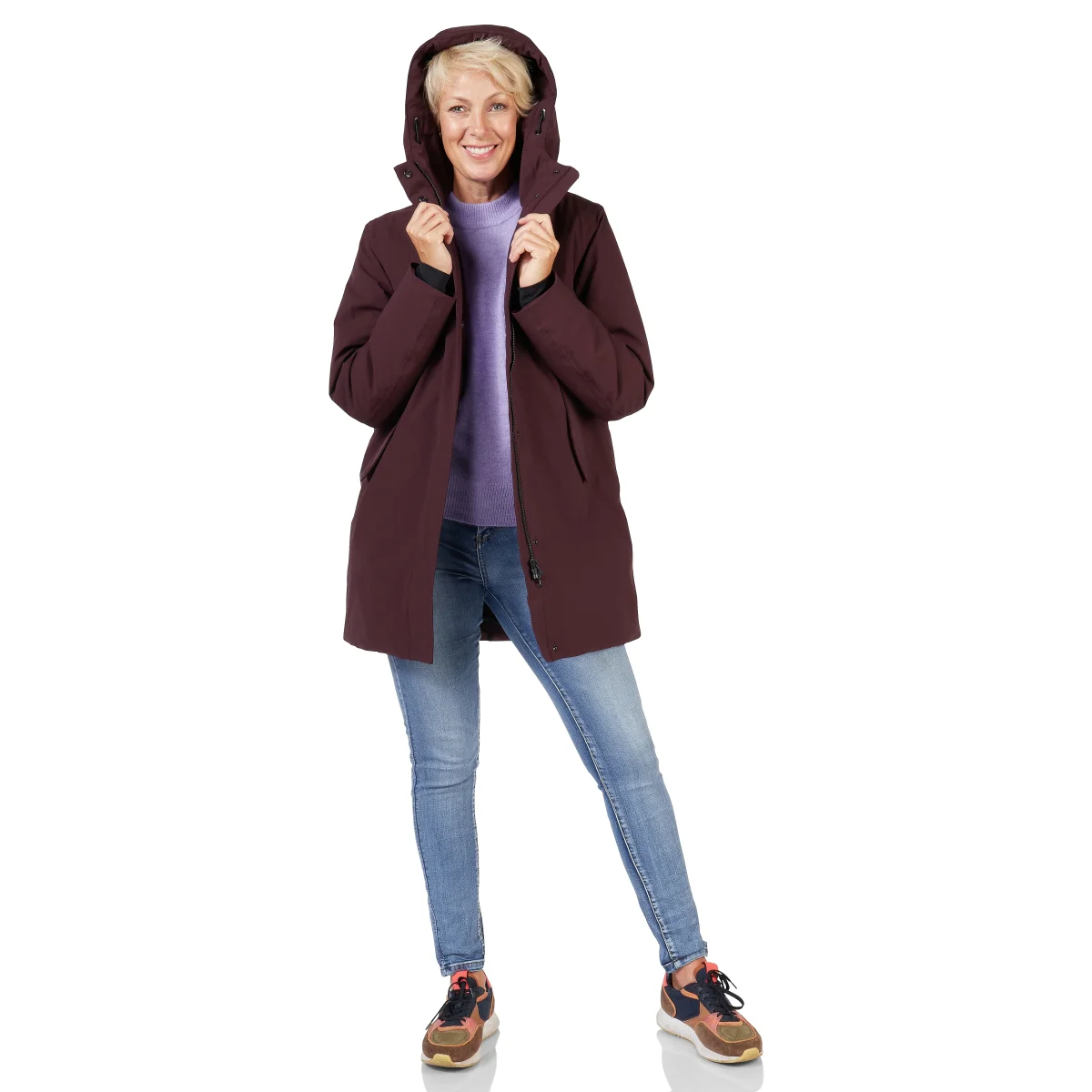 Happy Rainy Days Winterjas Dames Chicago Burgandy *Laatste maten XL en XXL* - Afbeelding 3