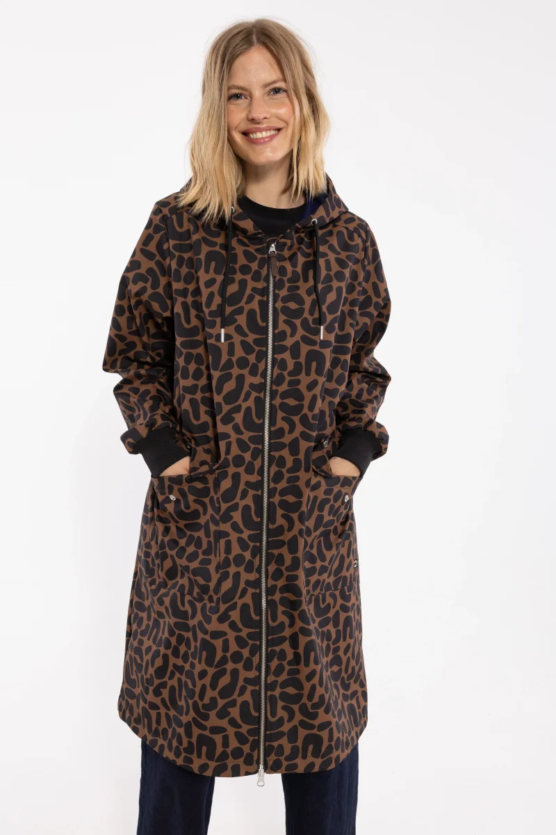 Danemarselisborg Brushed Shell Parka Brown/ Black UNILEOPARD - Afbeelding 7