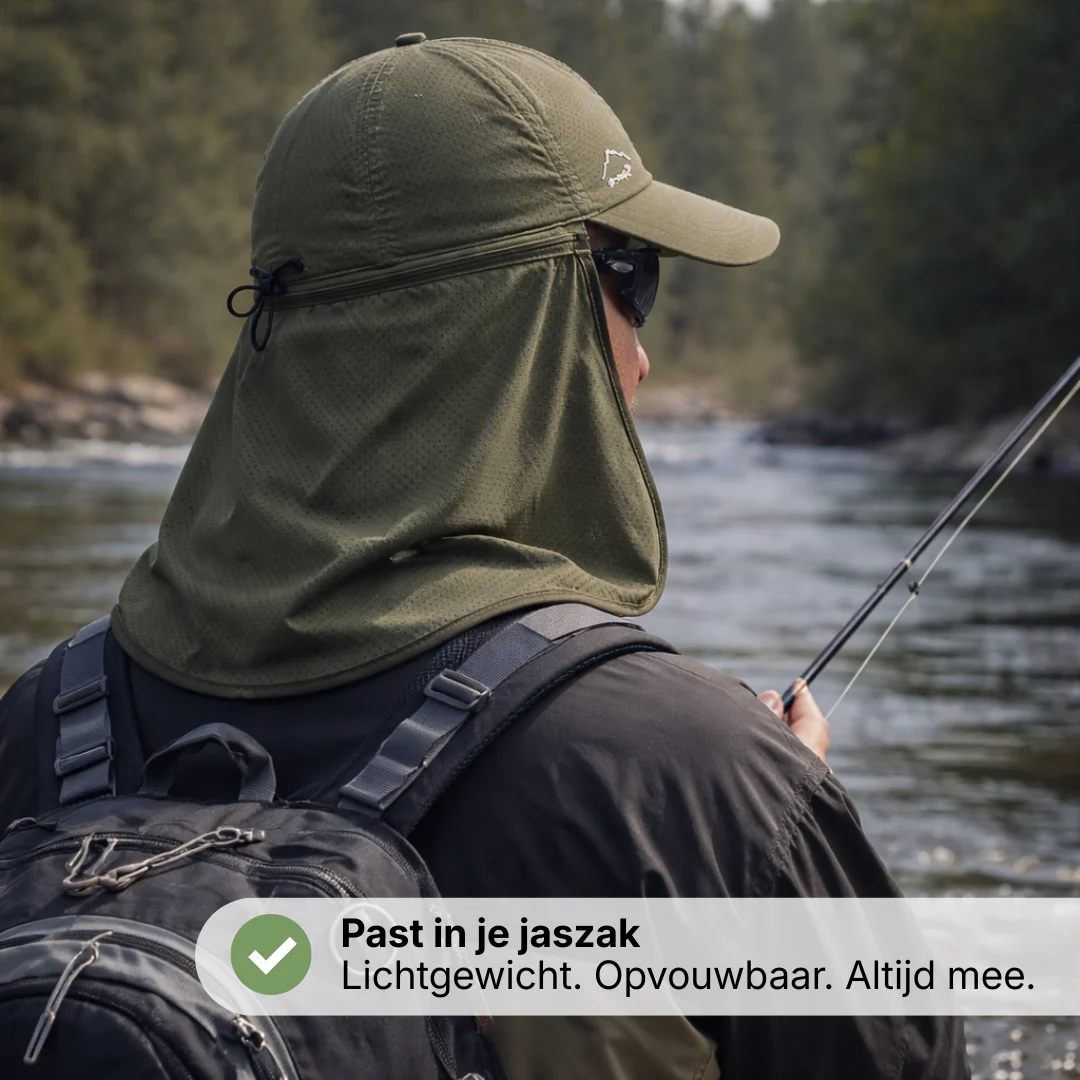 Visserspet met Nekflap - UV Zonbescherming - Sneldrogend - Afbeelding 5