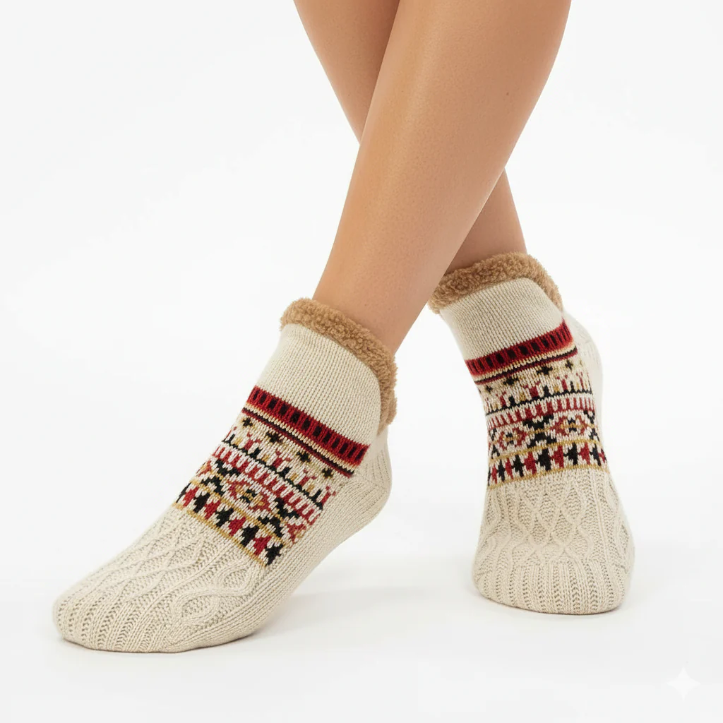 Thermo Gebreide Sokken – Antislip & Warm – Winter Comfort - Afbeelding 4