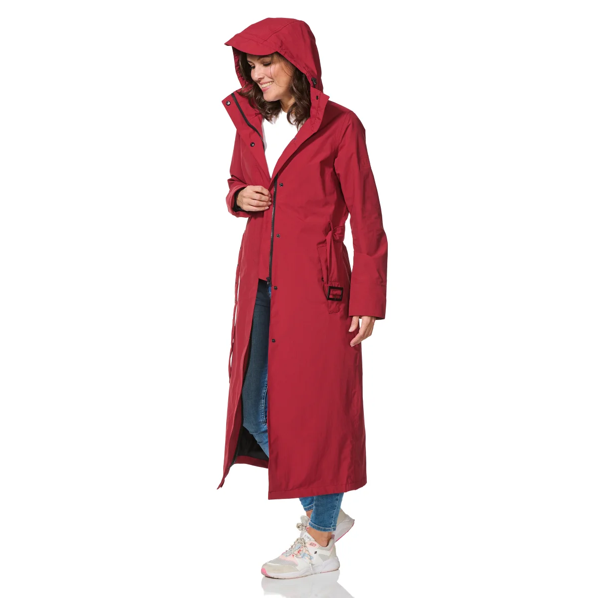 Happy Rainy Days Extra Lange Regenjas Montreal Donkerrood - Afbeelding 8