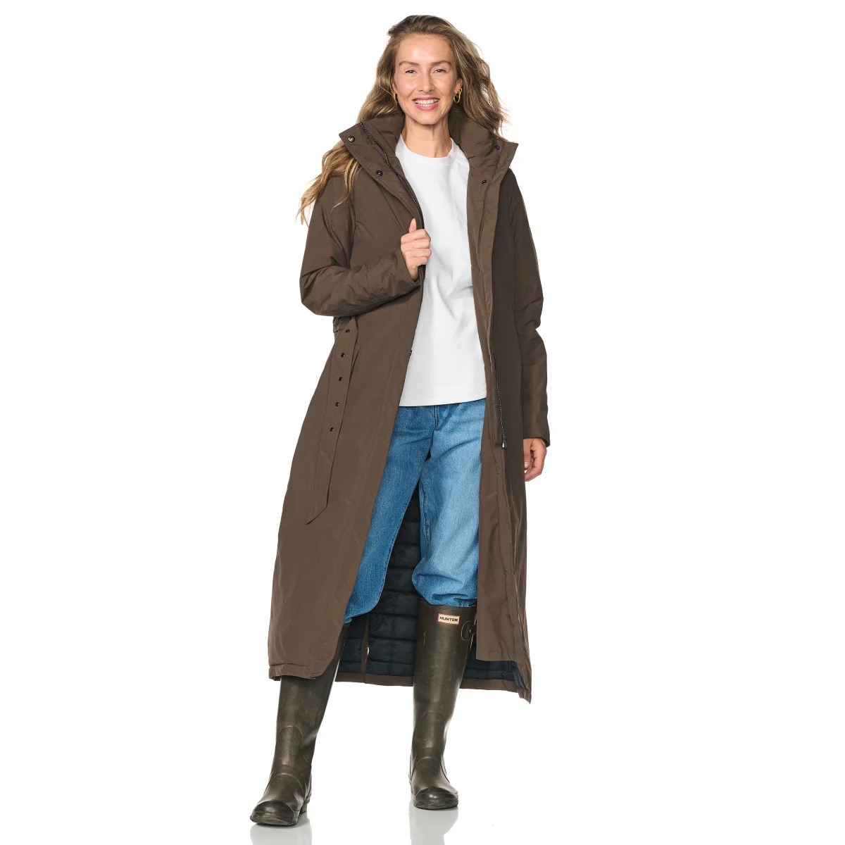 Happy Rainy Days Extra Lange Regenjas Gewatteerd Toronto Donkerbruin - Afbeelding 7