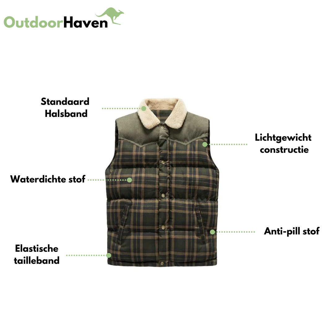 Outdoor Geruite Bodywarmer - Gevoerd - Afbeelding 5
