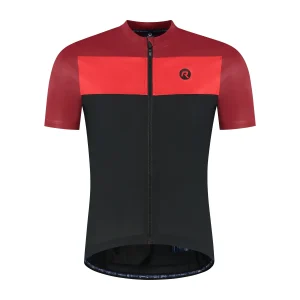 Core Block Fietsshirt Heren - Zwart/Bordeaux/Rood