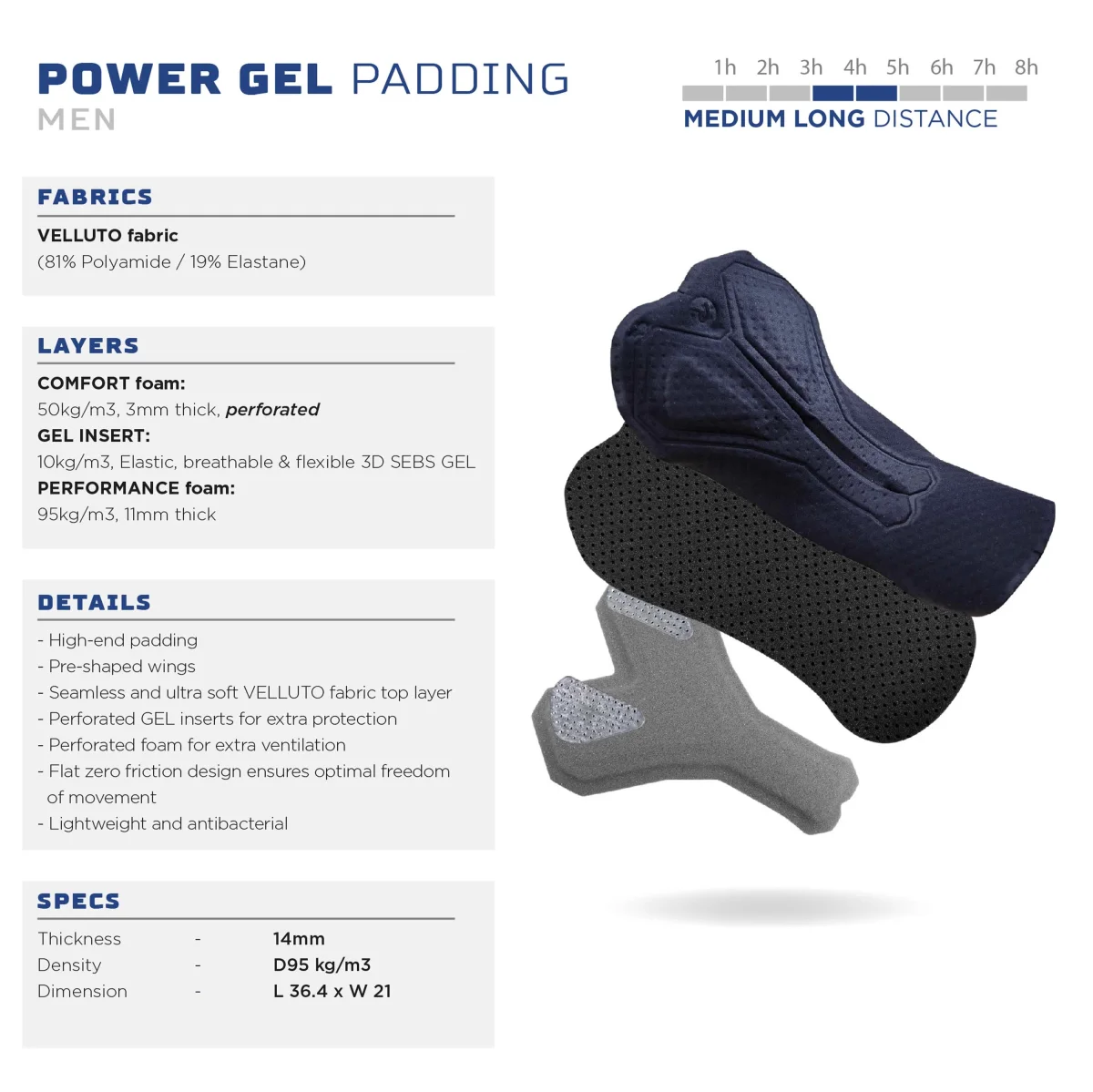 Hero II Fietsbroek Heren - Zwart/Grijs/Neon Geel - Afbeelding 6