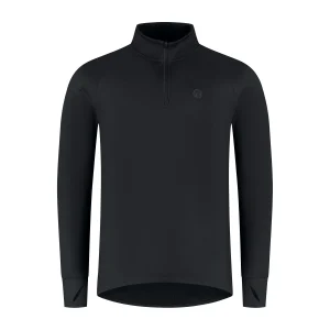 Essential Hardlooptop Lange Mouw 1/2 Zip Heren - Zwart