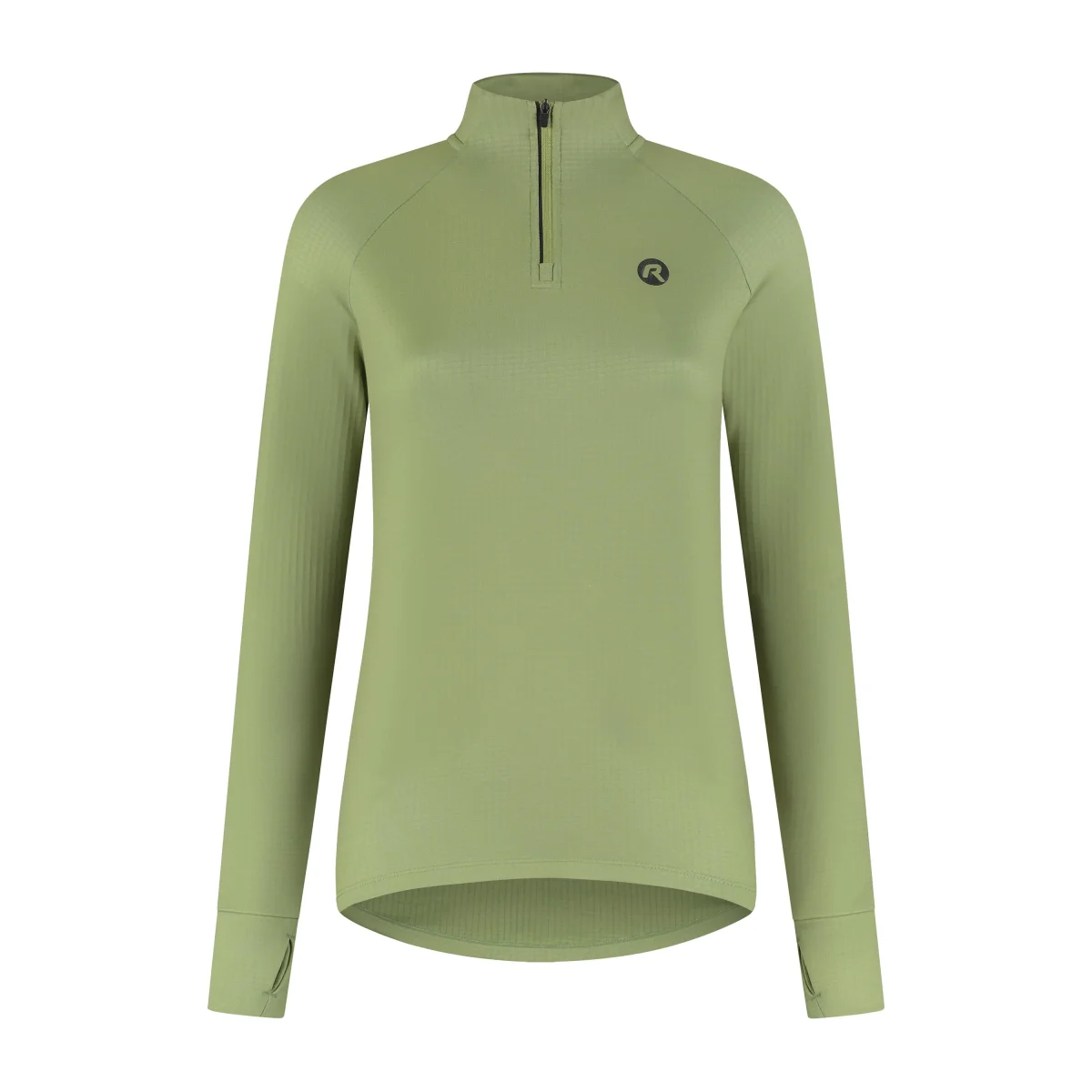 Essential Hardlooptop Lange Mouw 1/2 Zip Dames - Saliegroen - Afbeelding 2