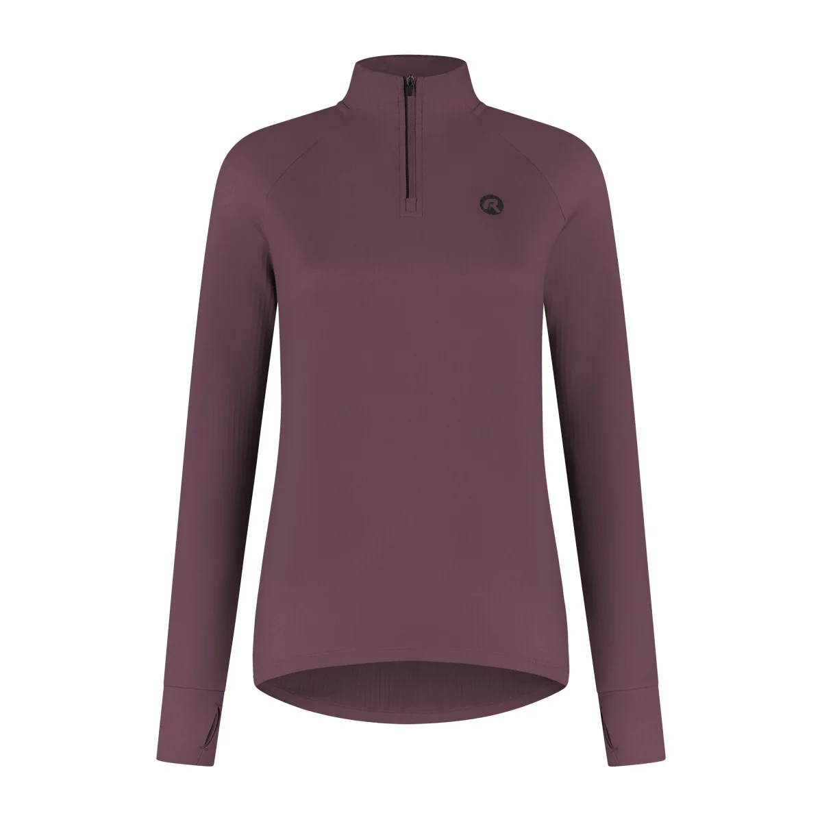 Essential Hardlooptop Lange Mouw 1/2 Zip Dames - Aubergine - Afbeelding 2