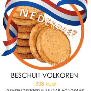 Beschuiten volkoren 9 stuks | 25 jaar houdbaar noodrantsoen