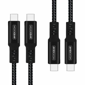 2x MOJOGEAR USB-C naar USB-C kabel 1.5 of 3 meter Extra Sterk [DUOPACK]
