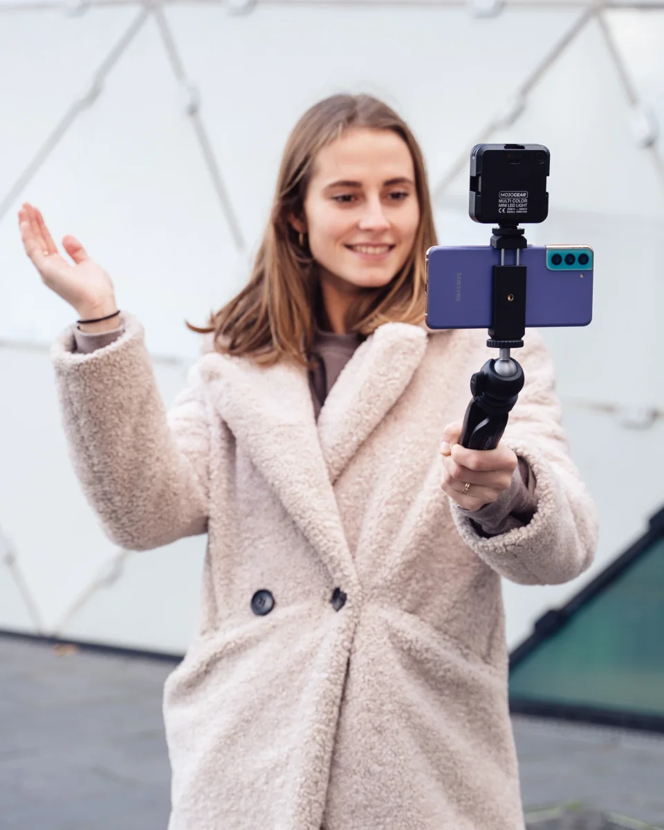 Mini-statief vlog KIT: tafelstatief & premium telefoonhouder - Afbeelding 4