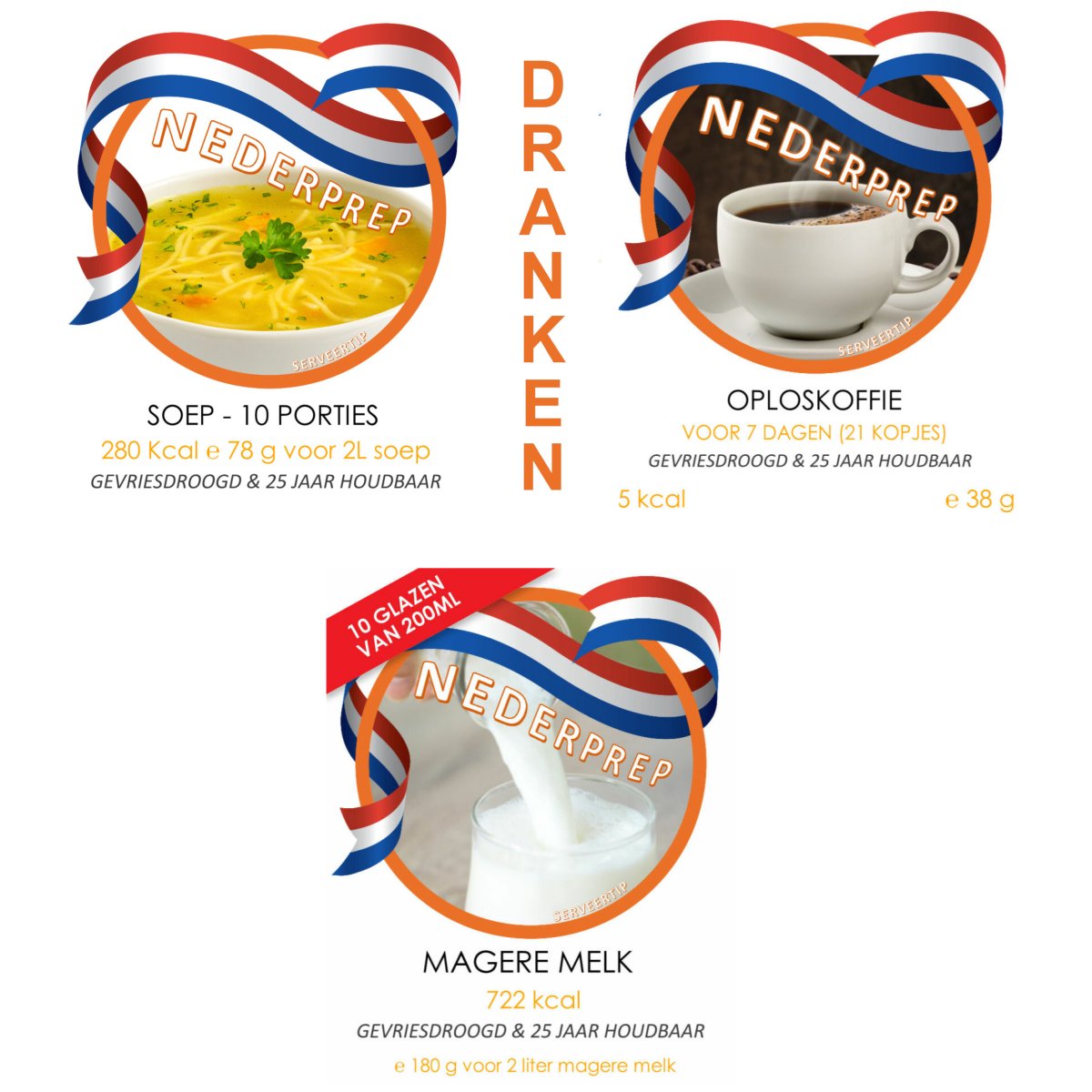 Tip: compleet NL noodrantsoen 6 maanden, 25jr houdbaar | 2.000 Kcal per dag | NEDERPREP - Afbeelding 8