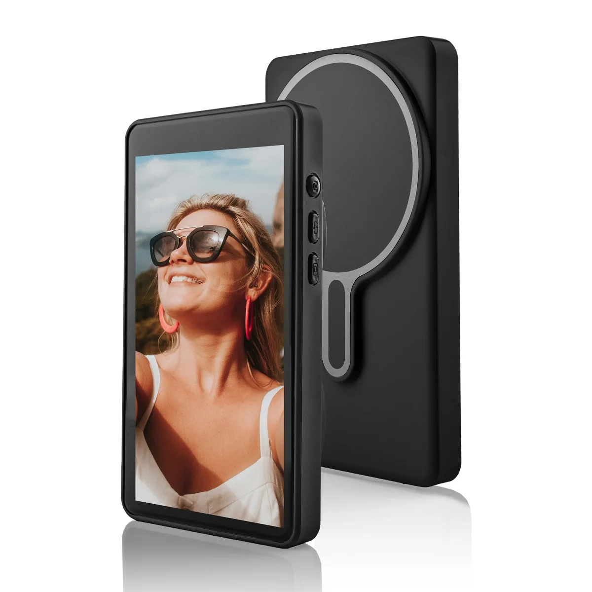 MOJOGEAR VS3 Selfie Vlog Monitor draadloos + bedraad - Zwart - Afbeelding 2