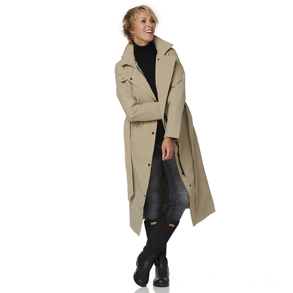 Happy Rainy Days Lange regenjas Dames Michigan Beige *Laatste maten XL, XXL en XXXL* - Afbeelding 4