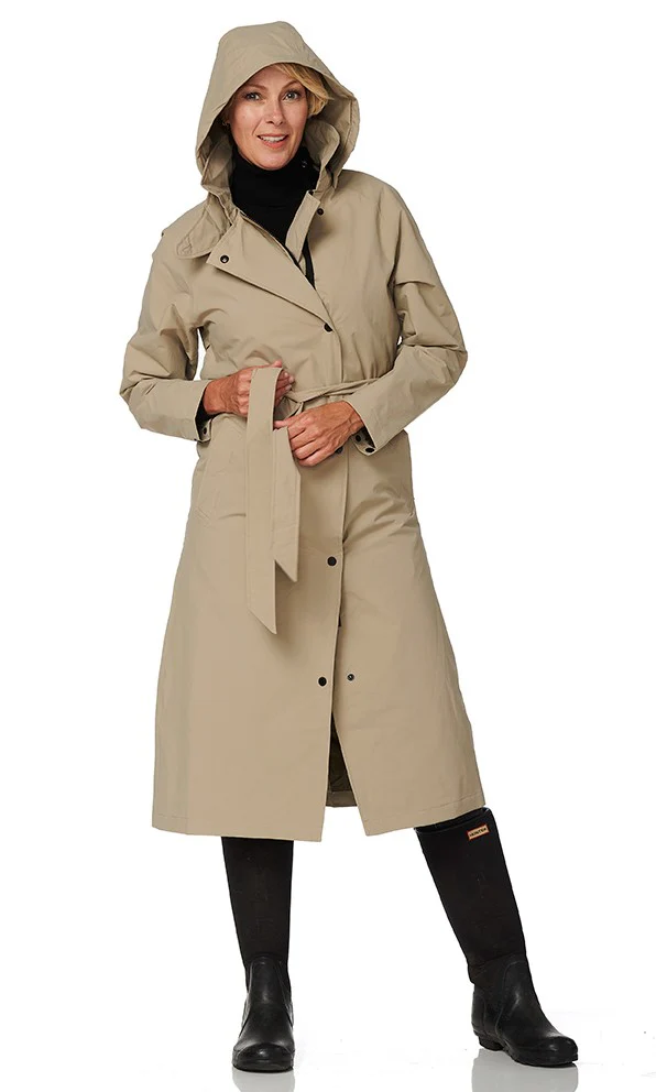 Happy Rainy Days Lange regenjas Dames Michigan Beige *Laatste maten XL, XXL en XXXL* - Afbeelding 2