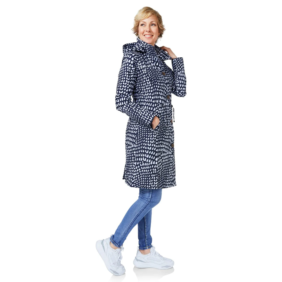 Happy Rainy Days Regenjas Porto Blauw / Wit - Afbeelding 2