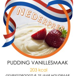 Instant pudding, vanillesmaak | gevriesdroogd 25 jaar houdbaar noodrantsoen | NEDERPREP