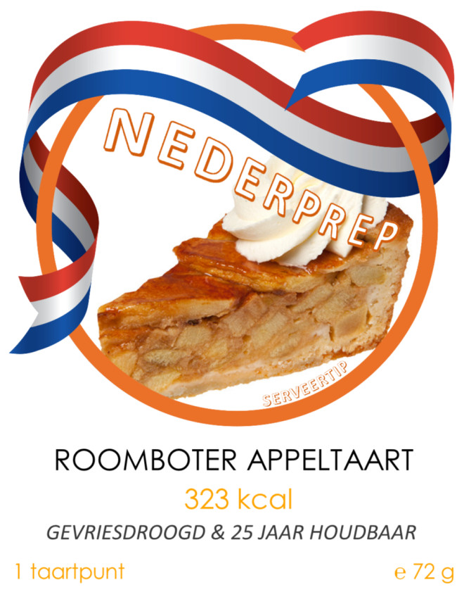 Roomboter appeltaart | gevriesdroogde smaaksensatie | 25 jaar houdbaar